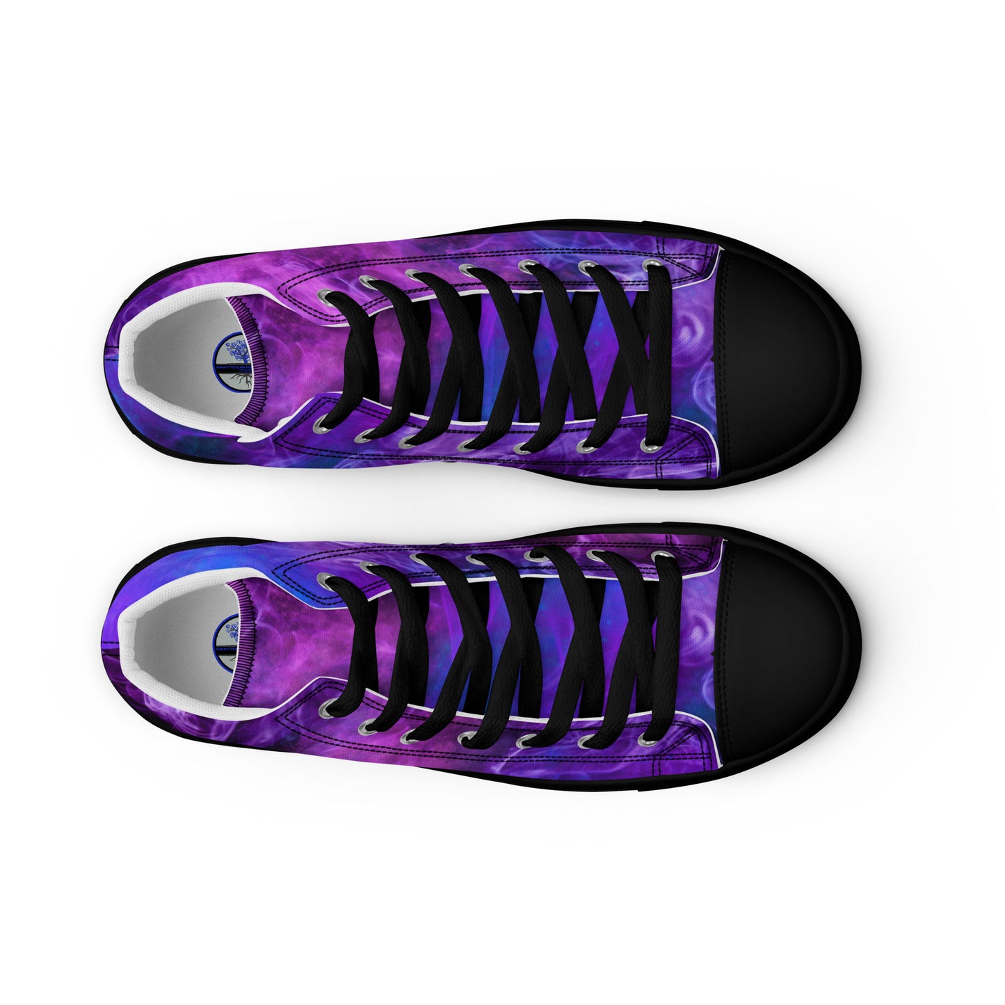 Purple galaxy-Women’s high top canvas shoes