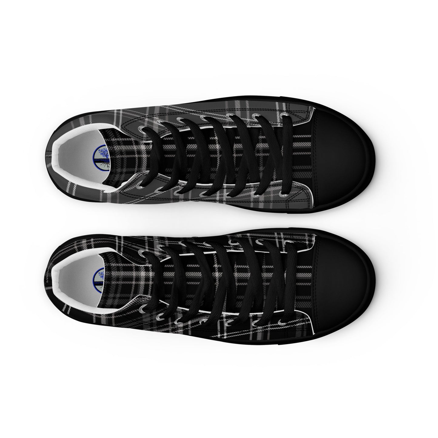 Grey vibes-Women’s high top canvas shoes