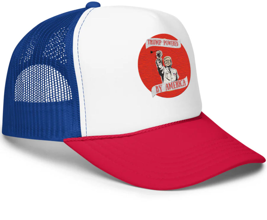 “TRUMP POWERED BY AMERICA-Foam trucker hat