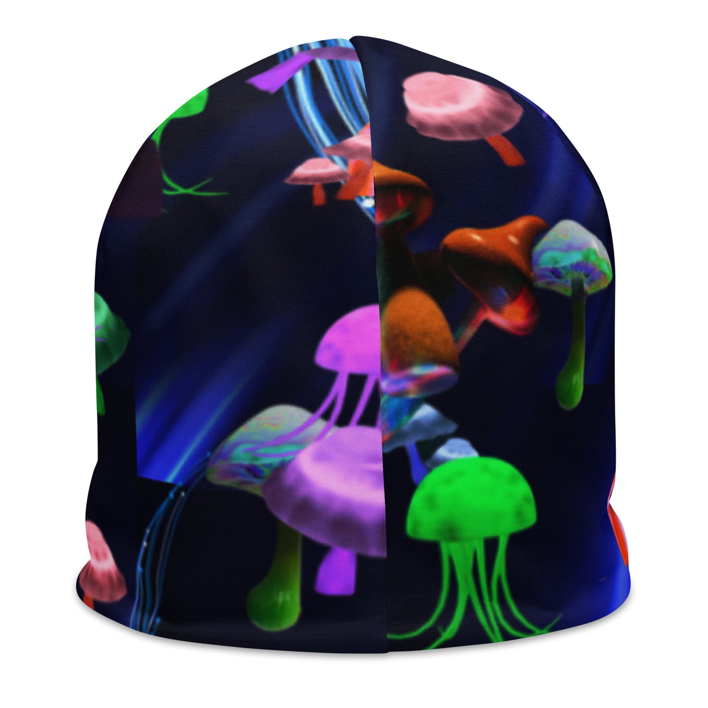 Neon shrooms-All-Over Print Beanie