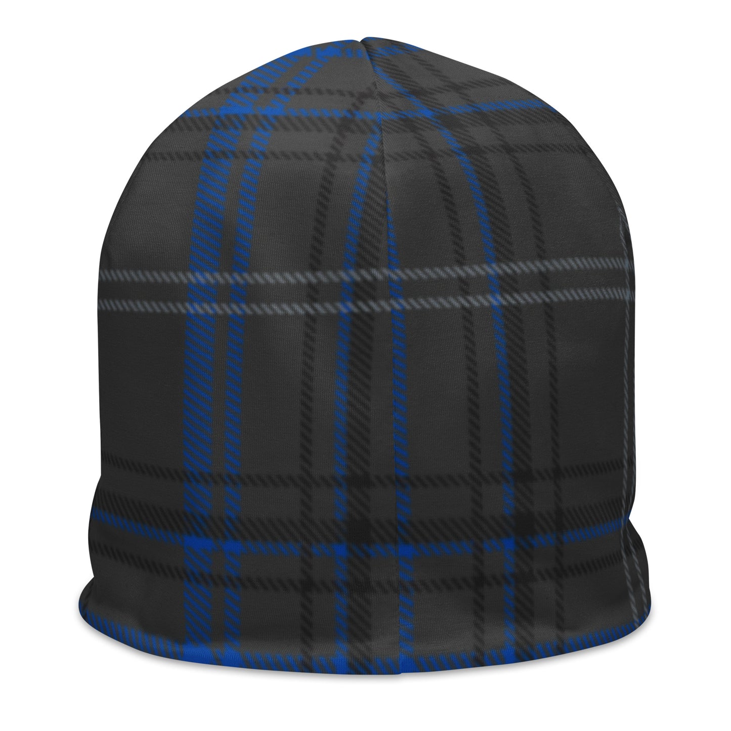 Blue line plaid-All-Over Print Beanie