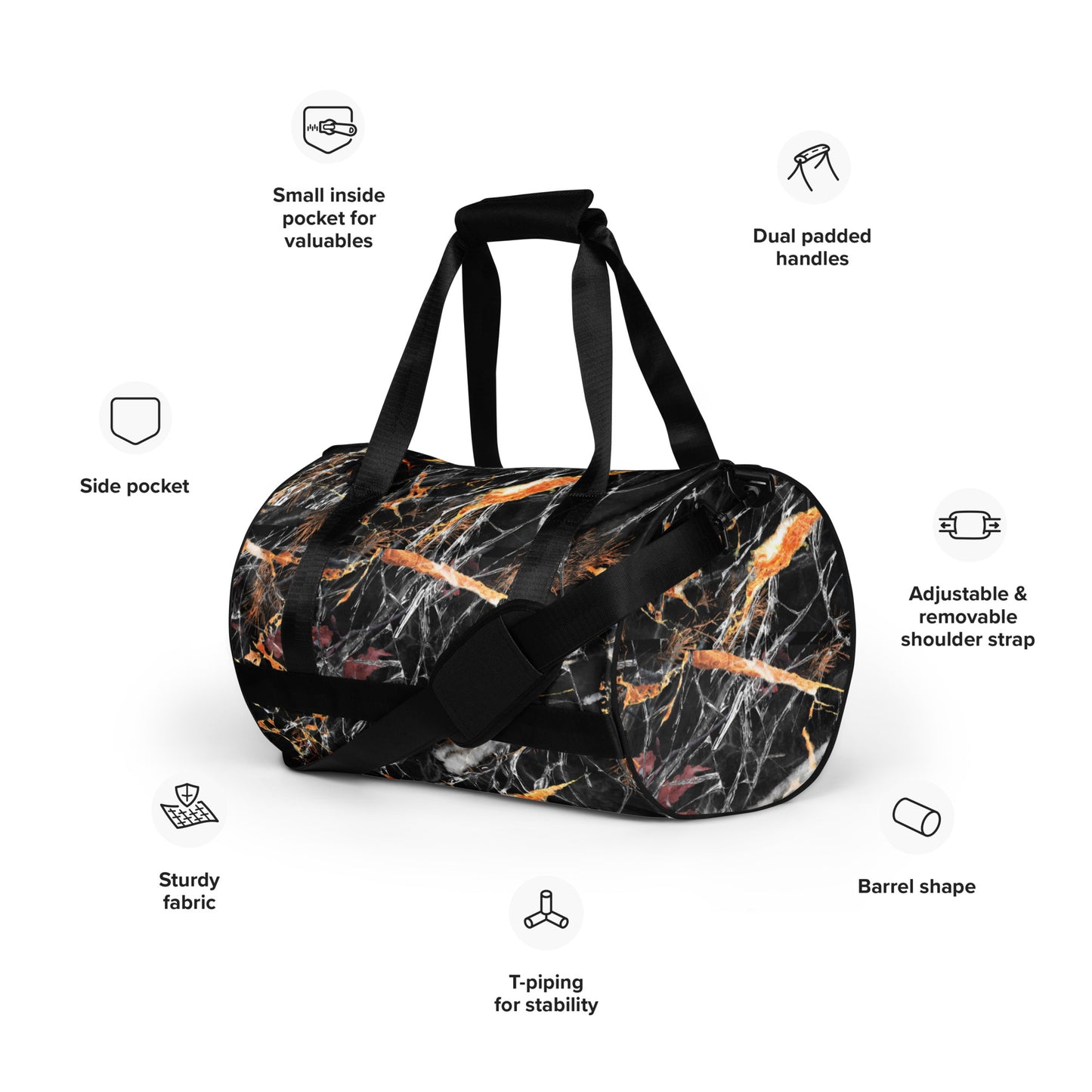 Camo-All-over print gym bag