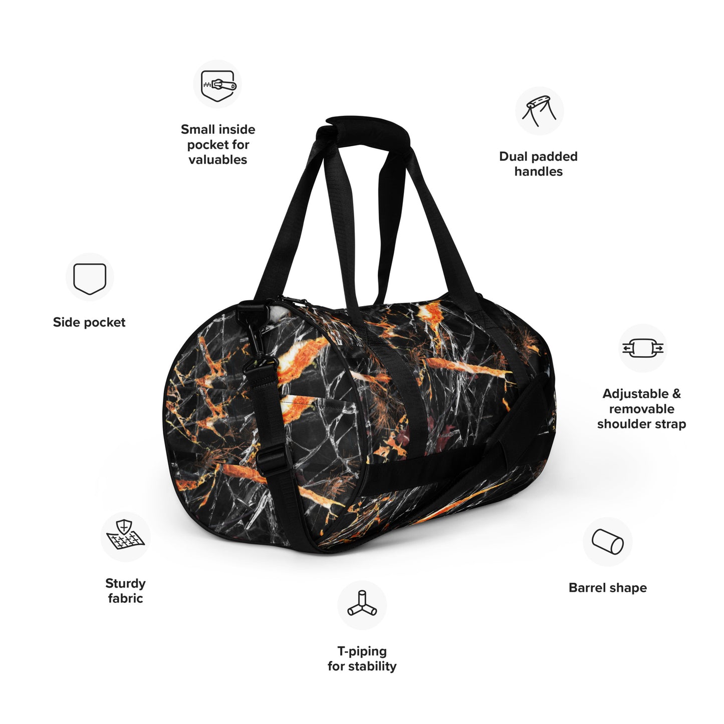 Camo-All-over print gym bag