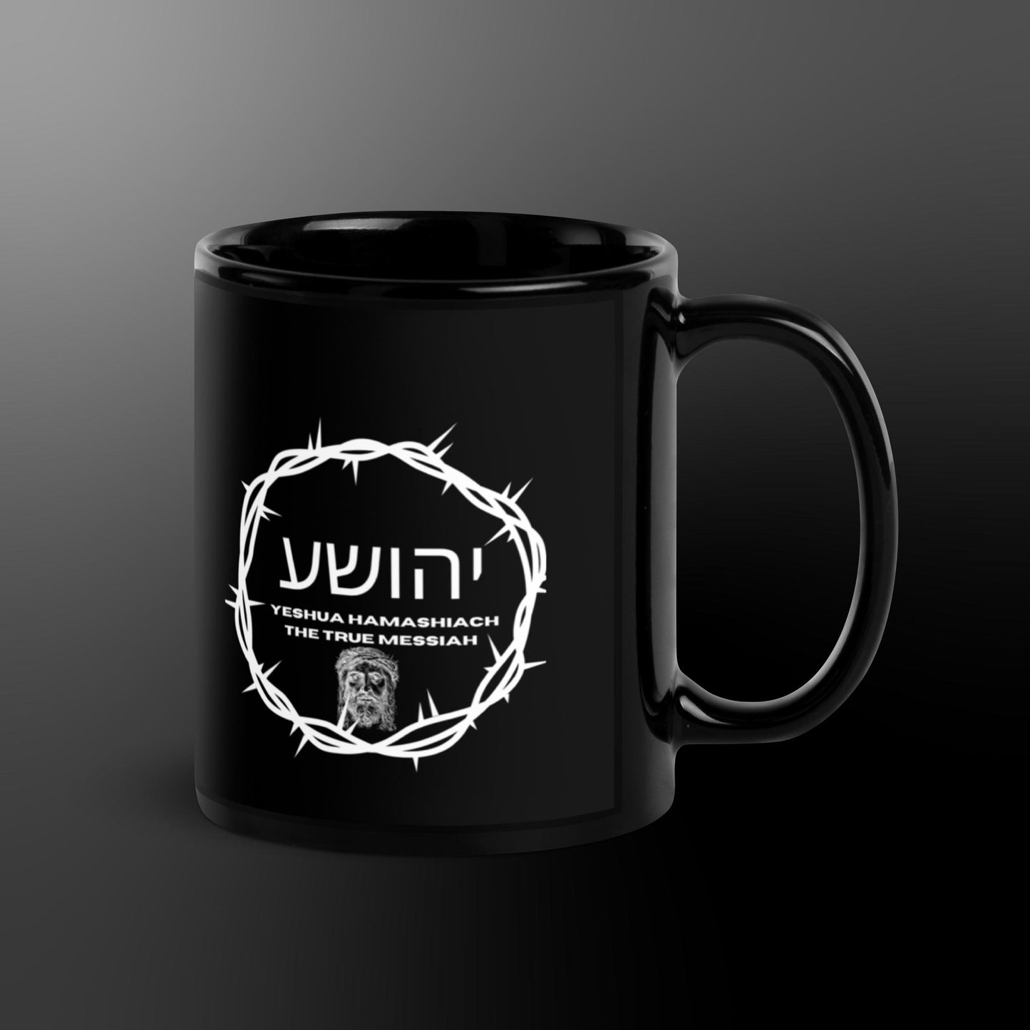 Yeshua-Black Glossy Mug