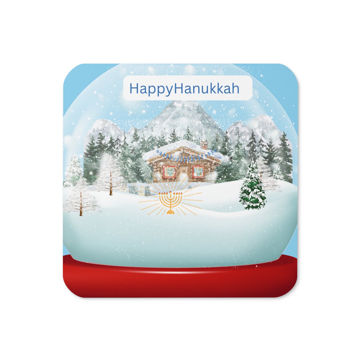 Hanukah-Cork-back coaster