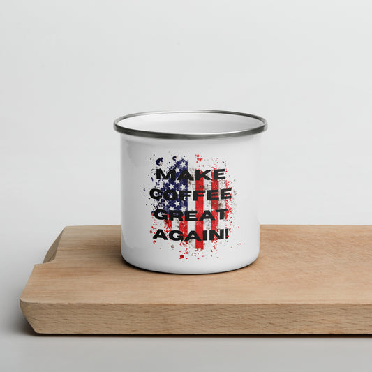 Make coffee great again-Enamel Mug