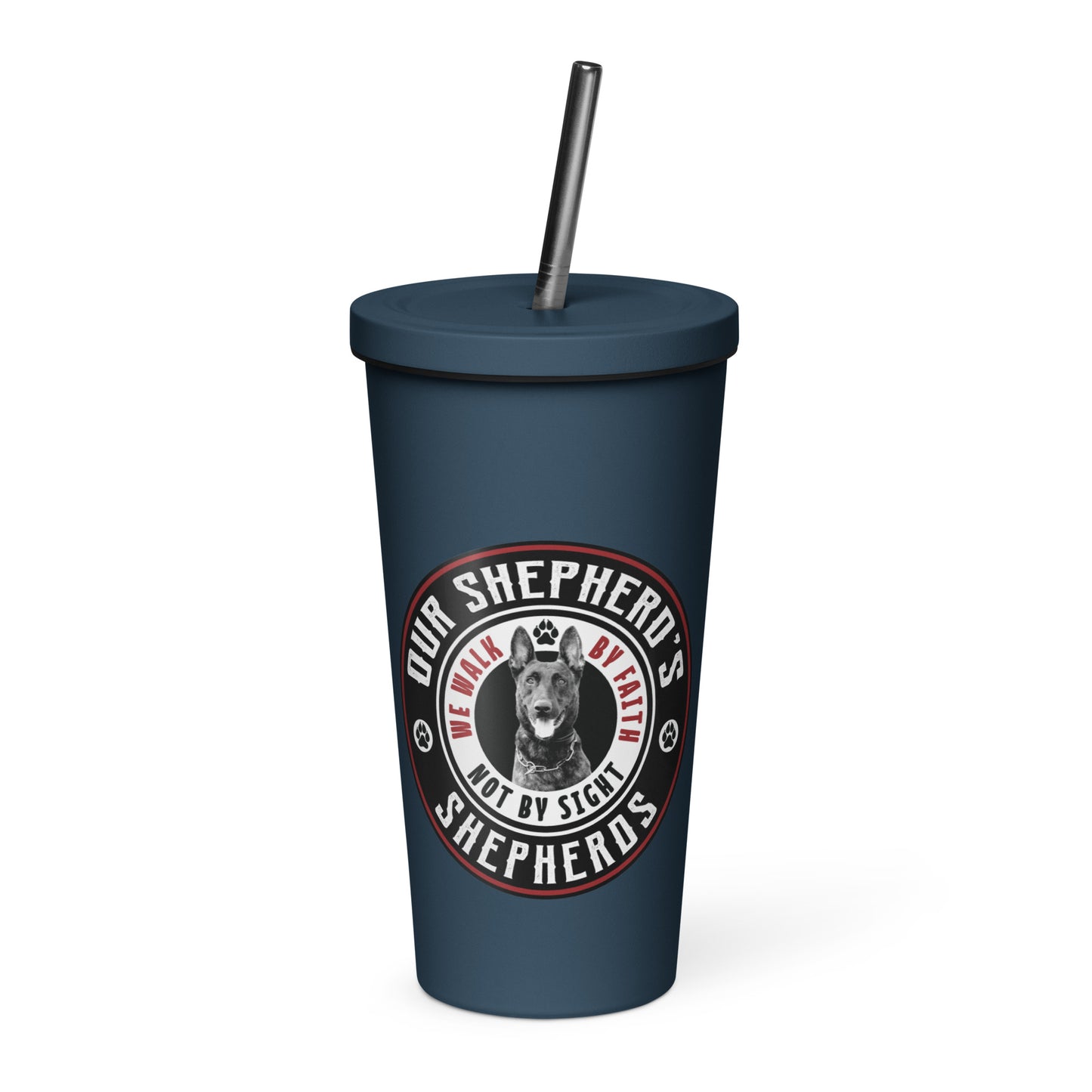 Insulated tumbler with a straw