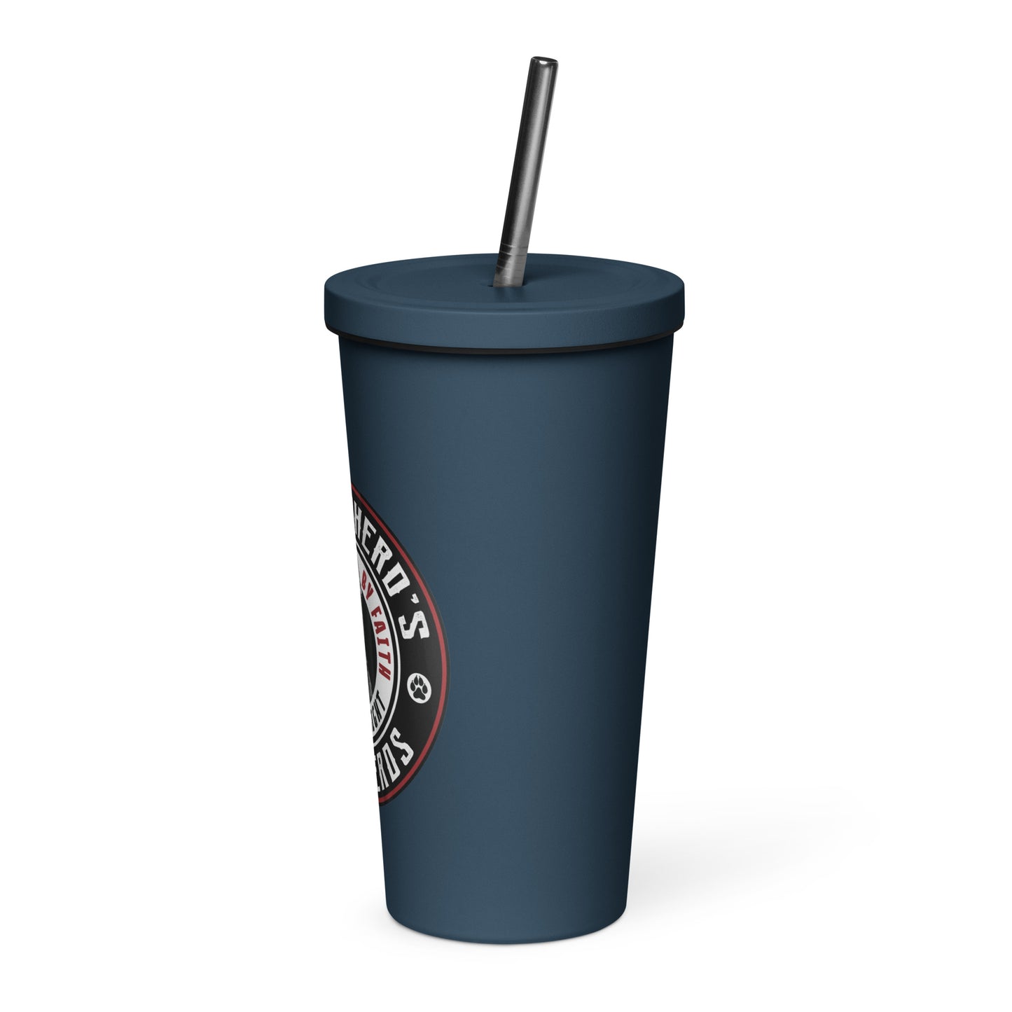 Insulated tumbler with a straw