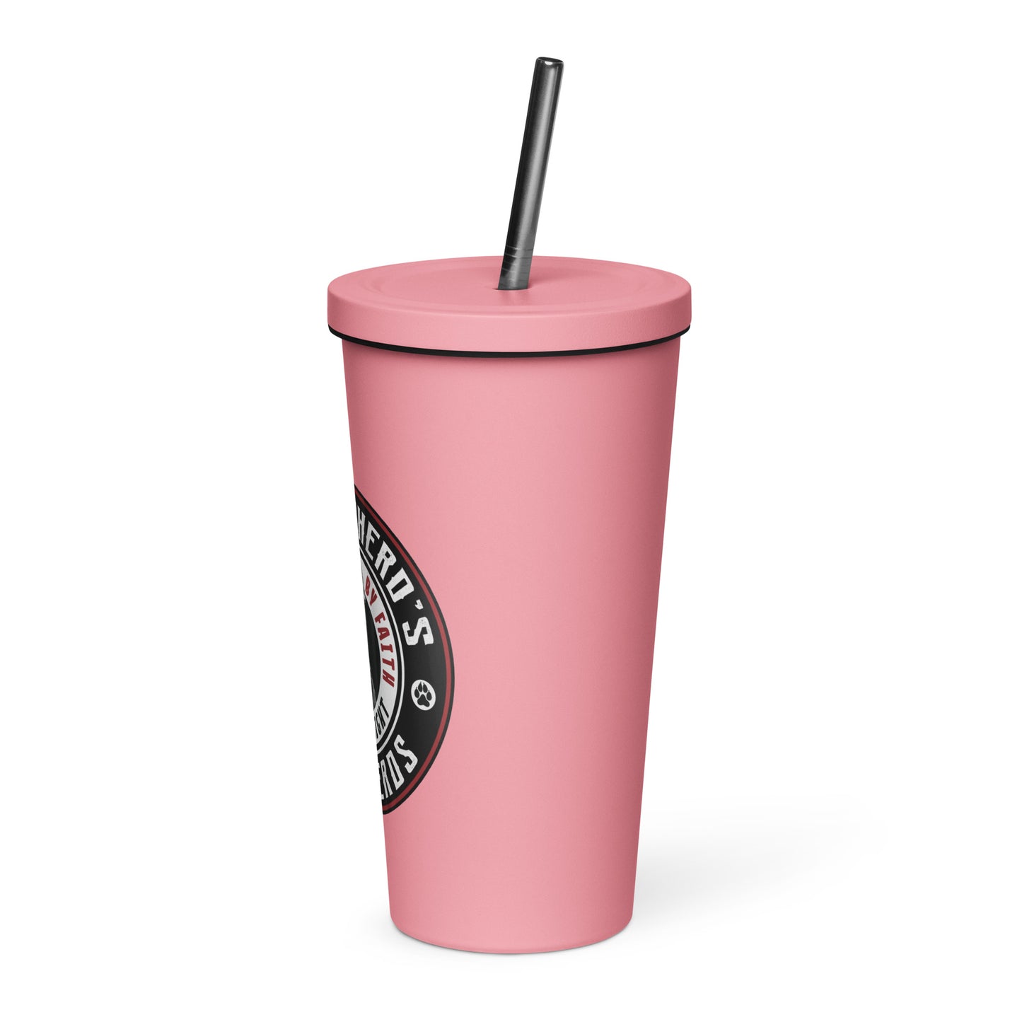 Insulated tumbler with a straw