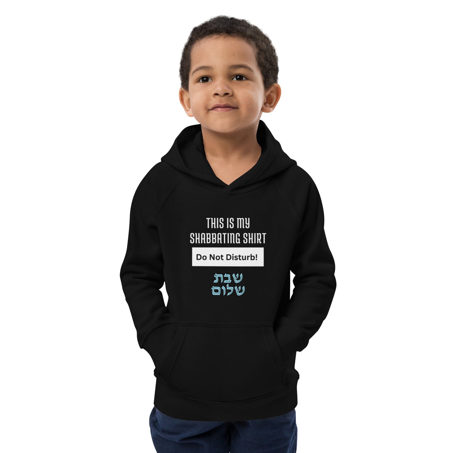 Shabbat shalom Kids eco hoodie