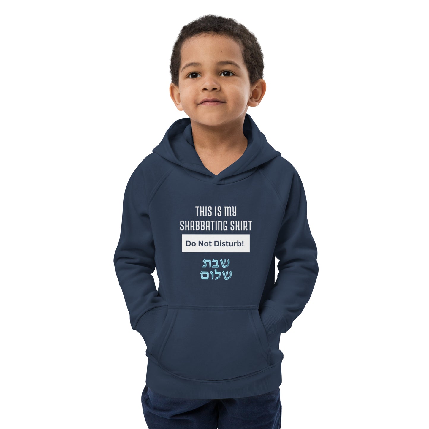 Shabbat shalom Kids eco hoodie