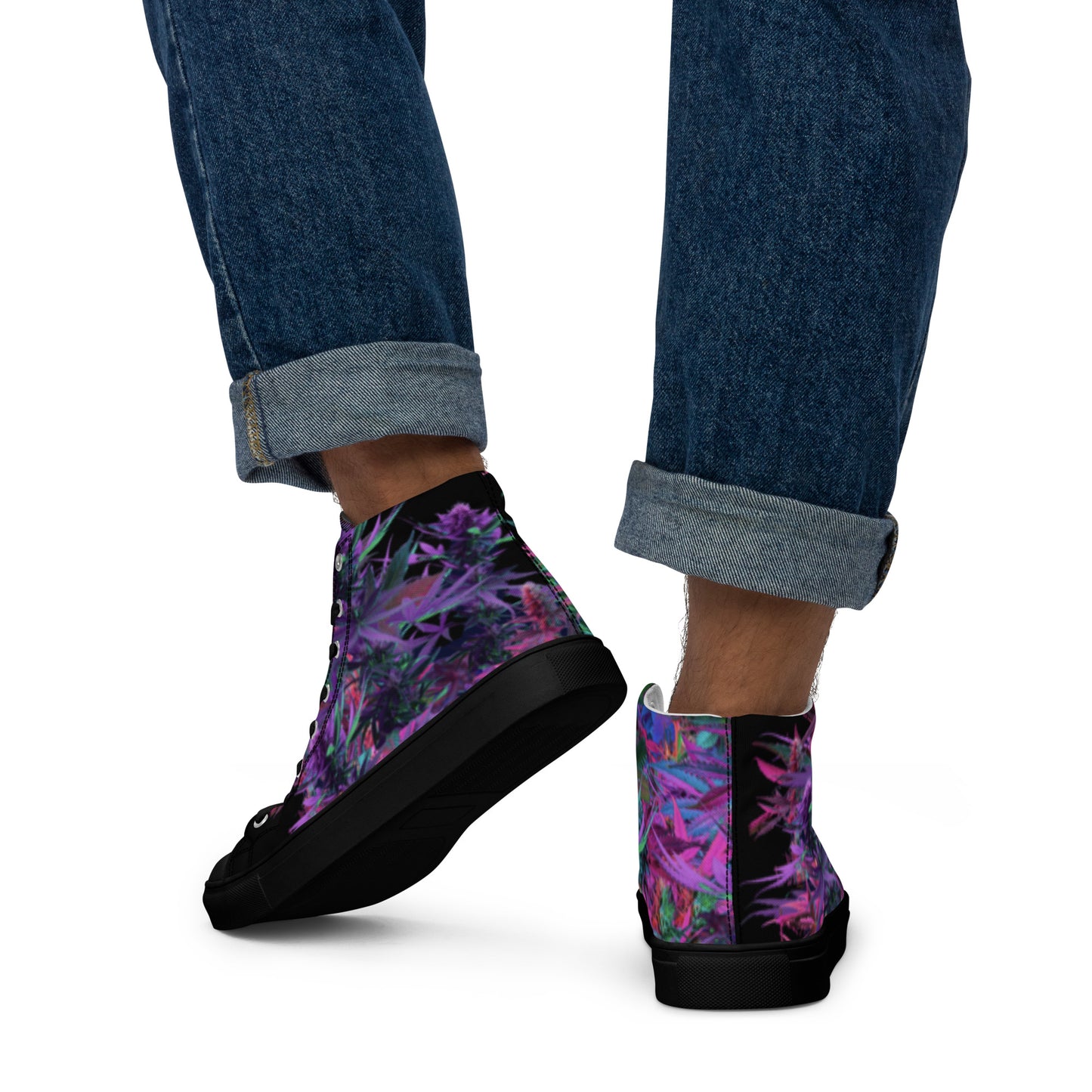 Galaxy-Men’s high top canvas shoes