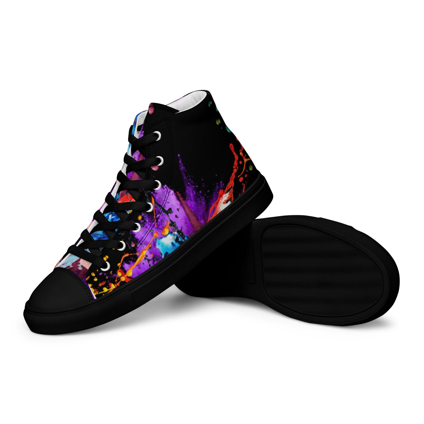 Custom Grafted gear-Men’s high top canvas shoes