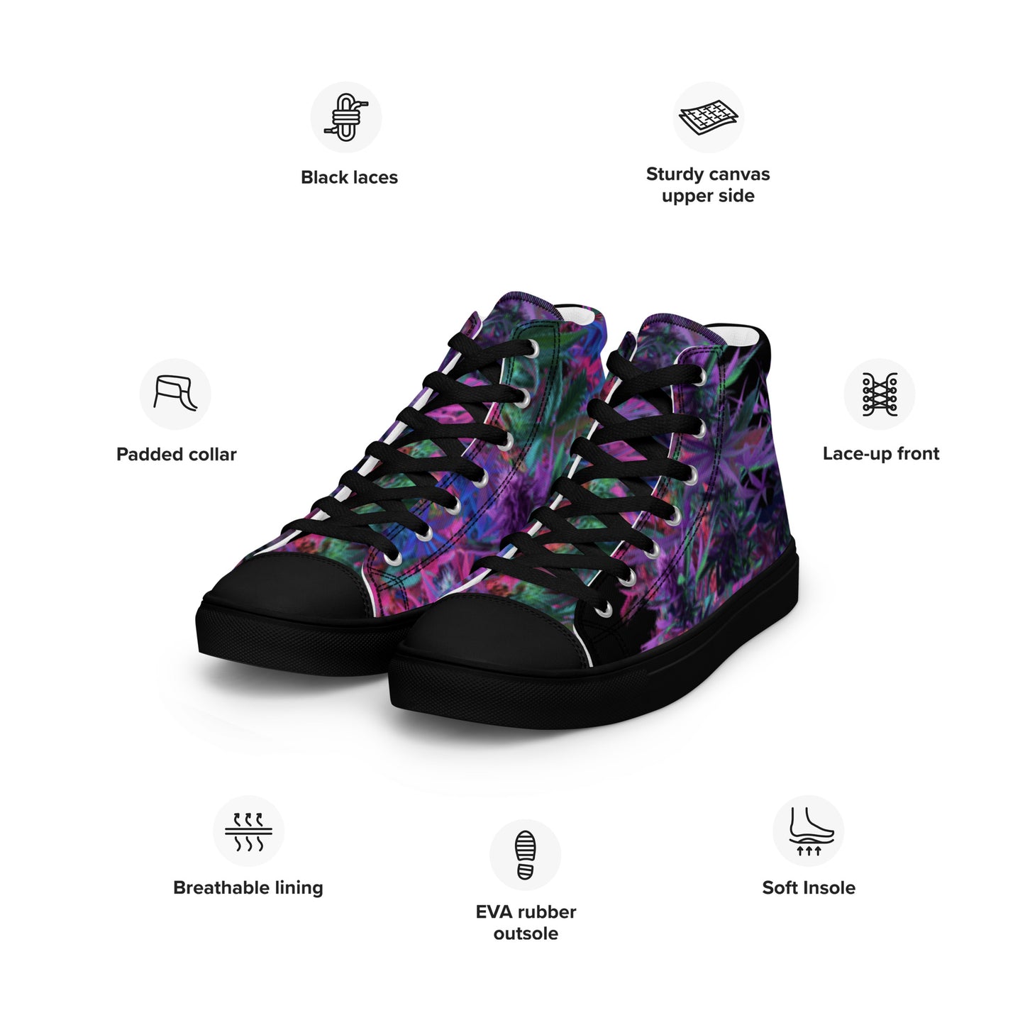 Galaxy-Men’s high top canvas shoes