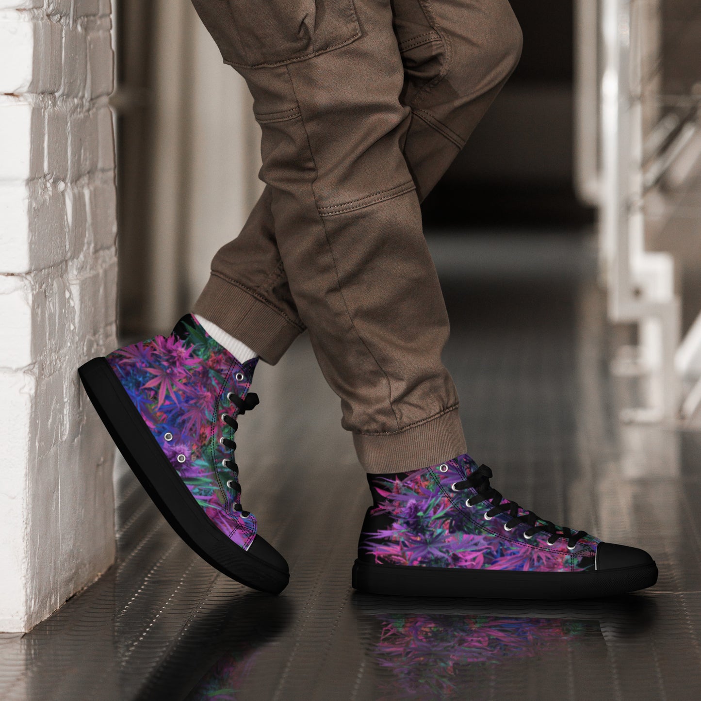 Galaxy-Men’s high top canvas shoes