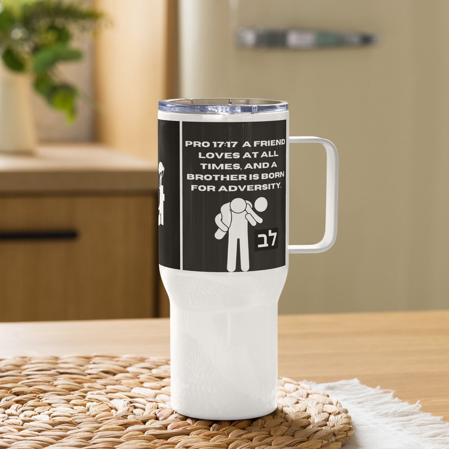 Adversity-Travel mug with a handle