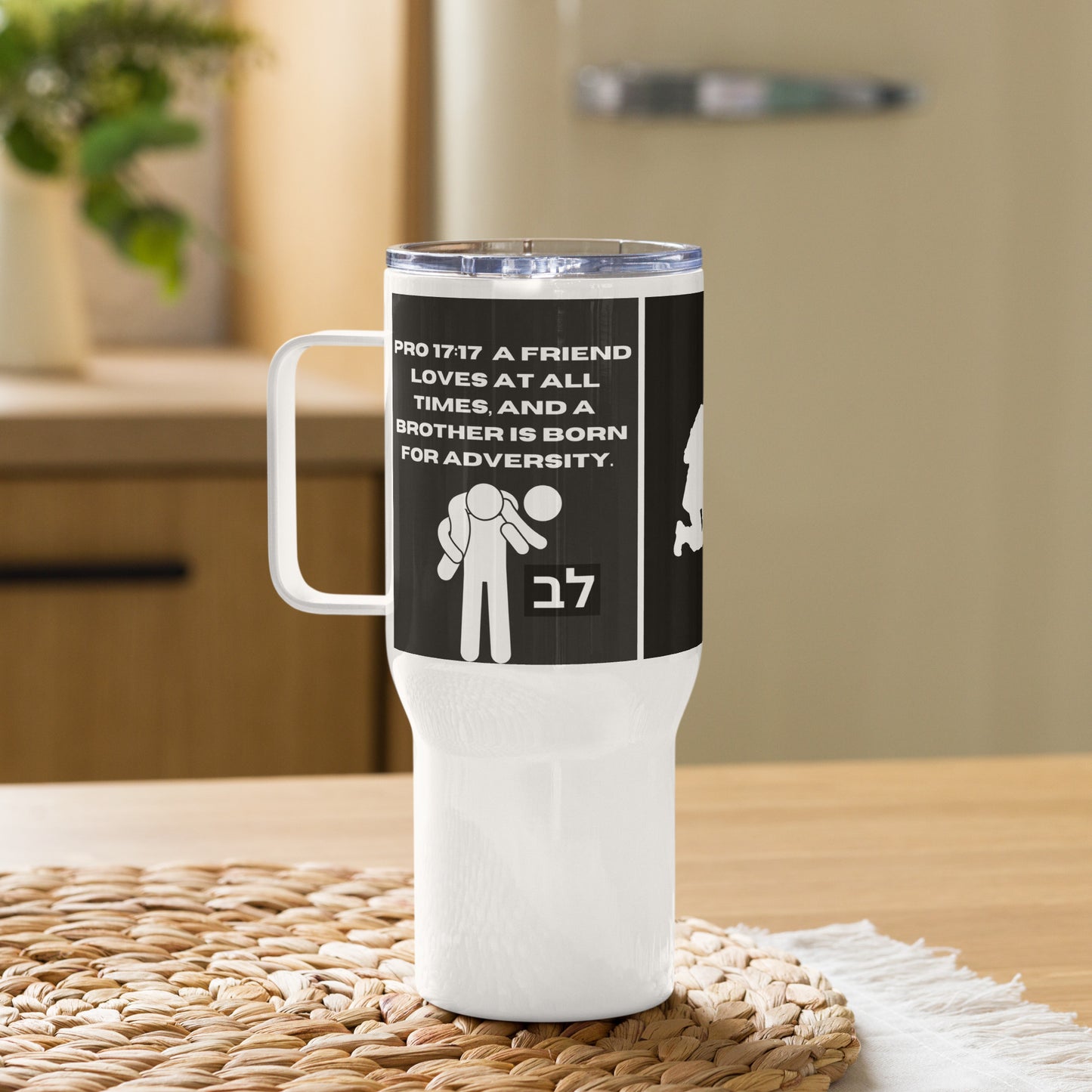 Adversity-Travel mug with a handle