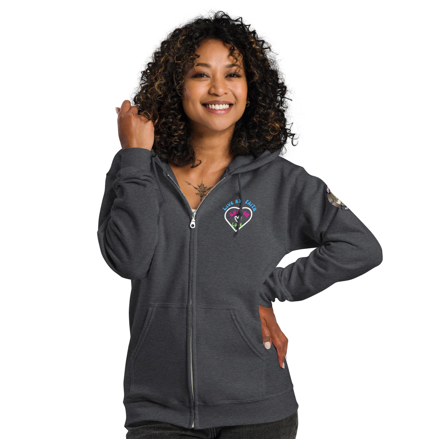 Live by Faith-Unisex heavy blend zip hoodie