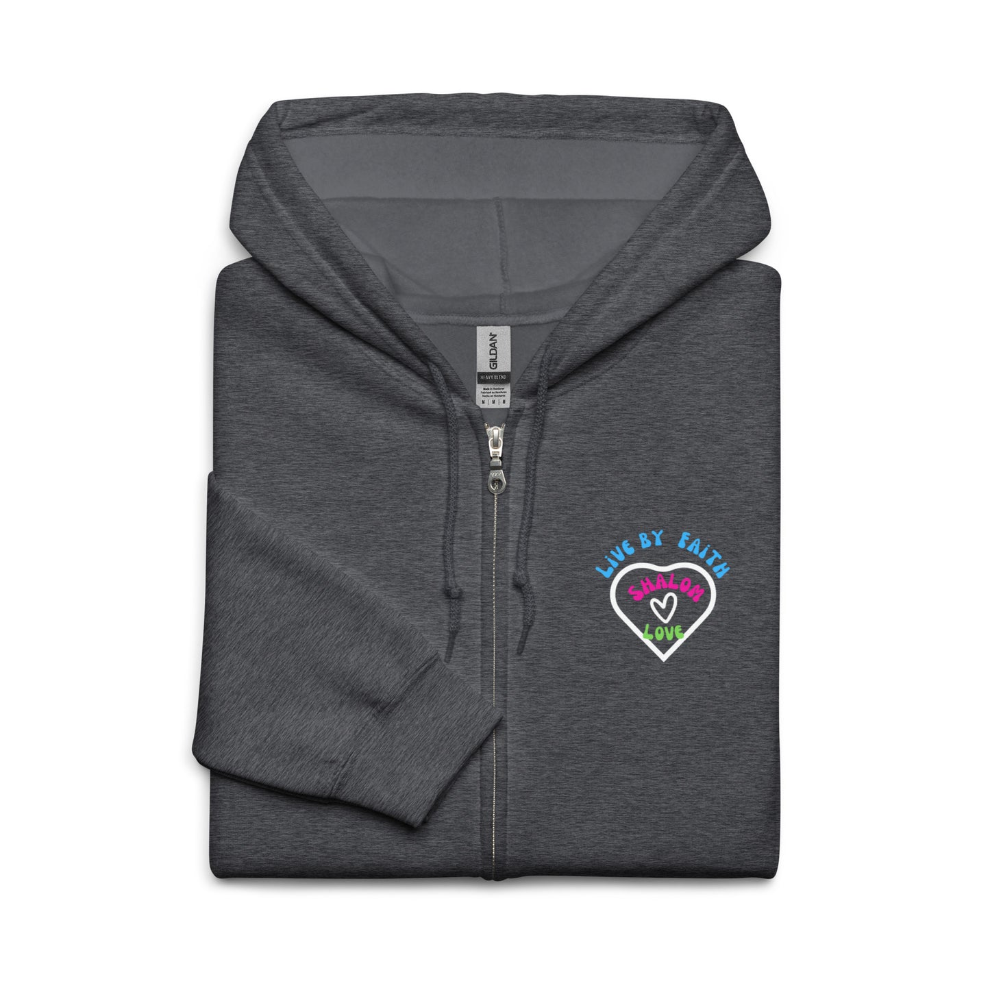 Live by Faith-Unisex heavy blend zip hoodie