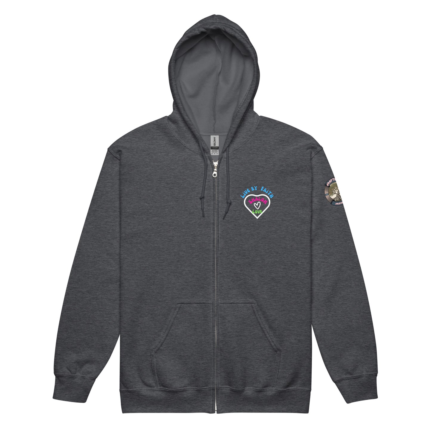 Live by Faith-Unisex heavy blend zip hoodie