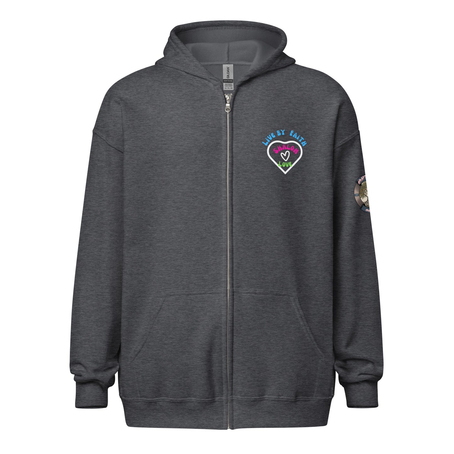 Live by Faith-Unisex heavy blend zip hoodie
