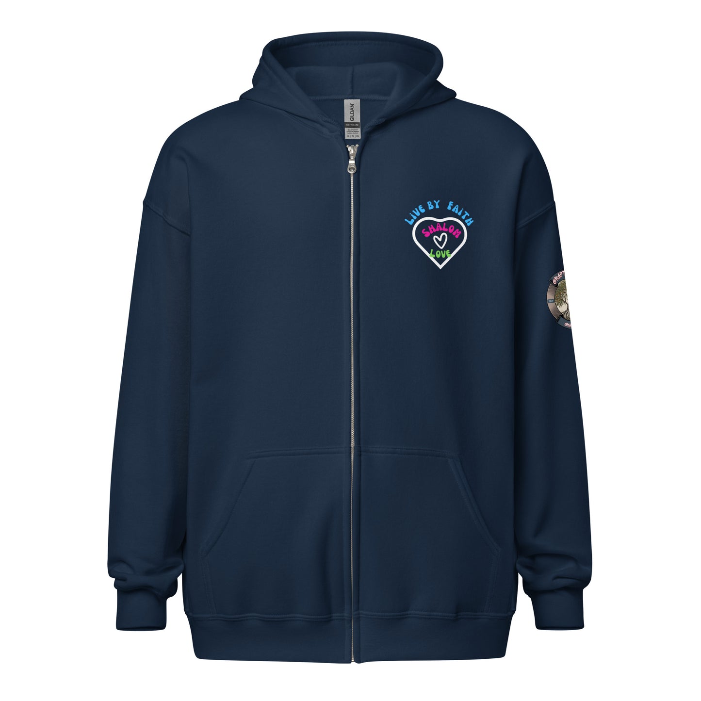 Live by Faith-Unisex heavy blend zip hoodie