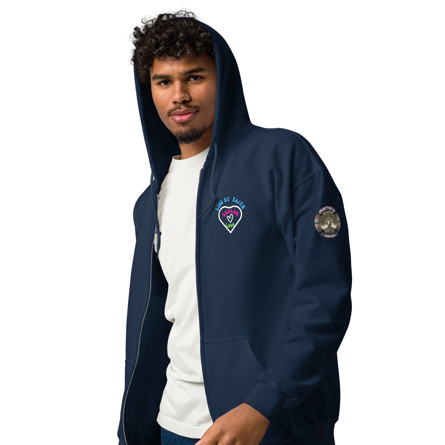 Live by Faith-Unisex heavy blend zip hoodie