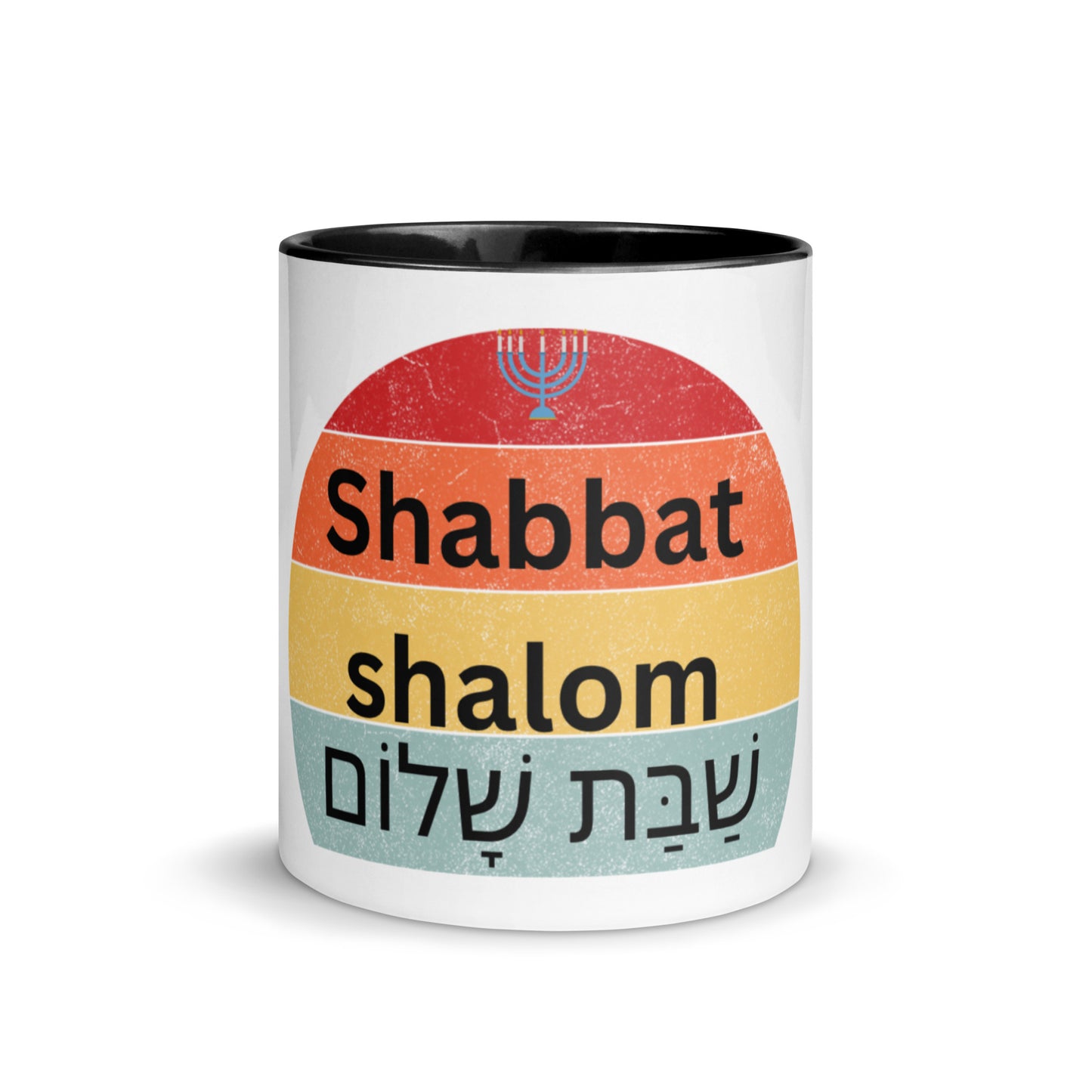 Shabbat shalom-Mug with Color Inside