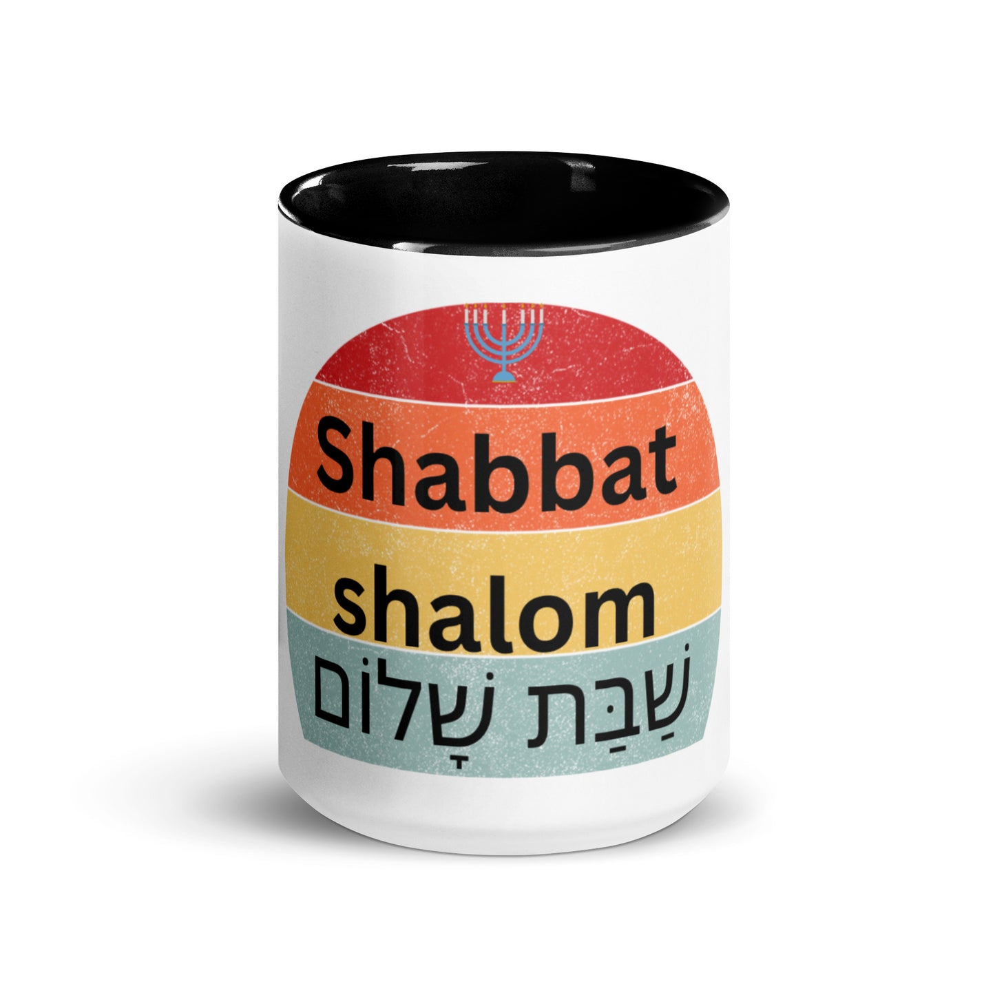 Shabbat shalom-Mug with Color Inside