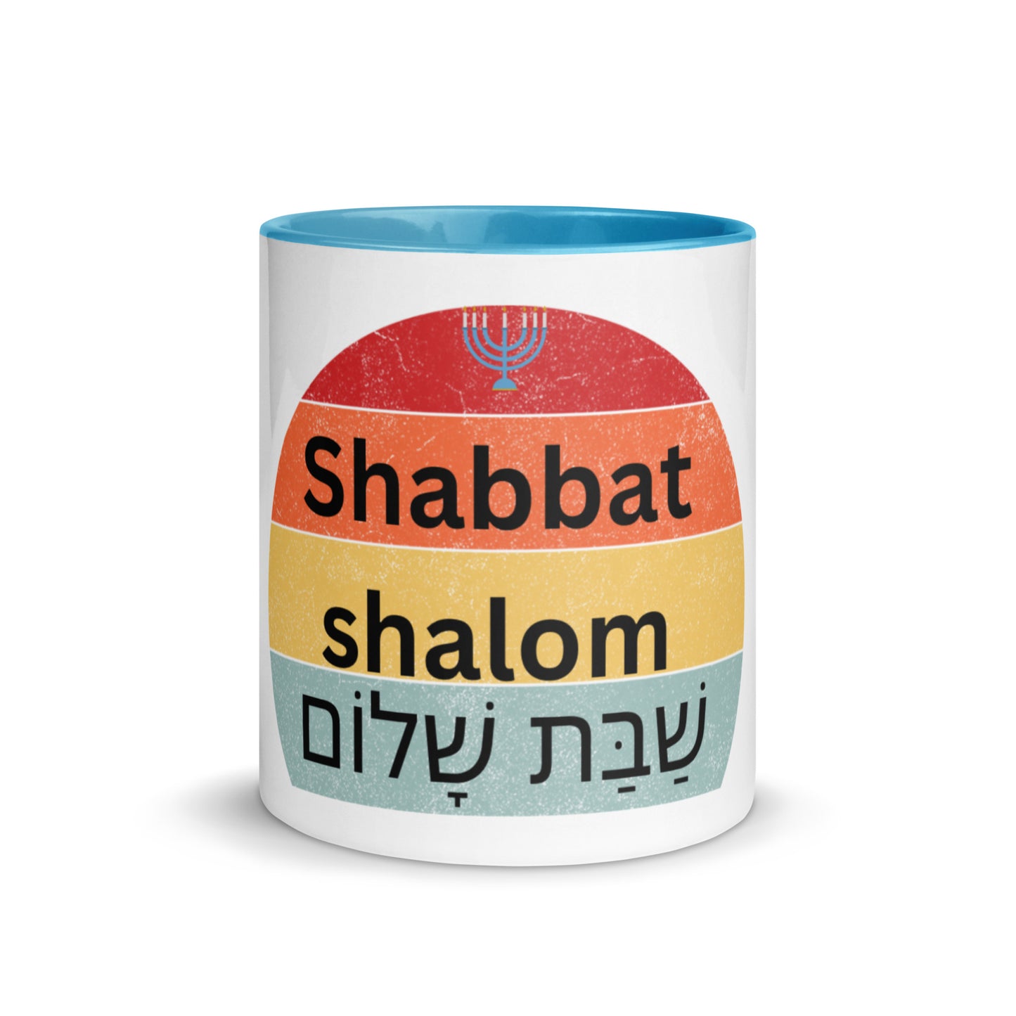 Shabbat shalom-Mug with Color Inside