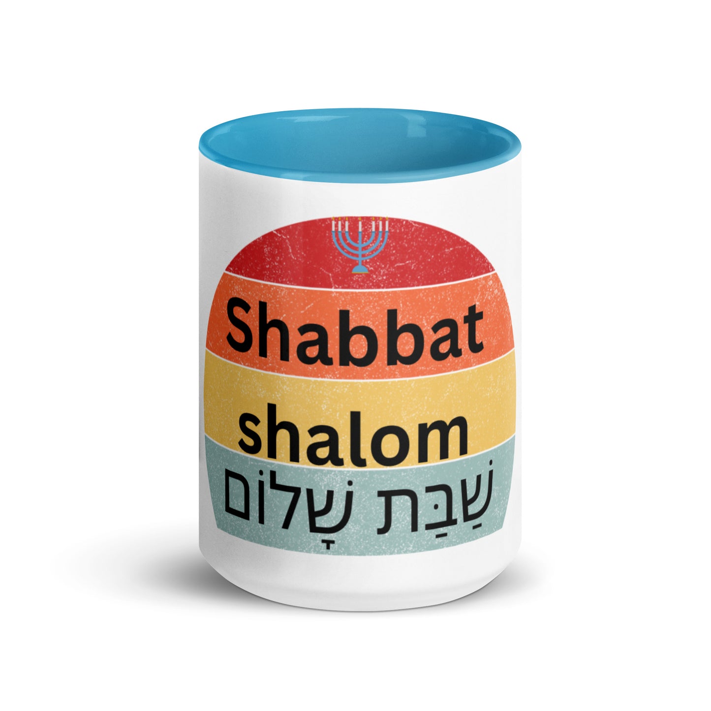 Shabbat shalom-Mug with Color Inside