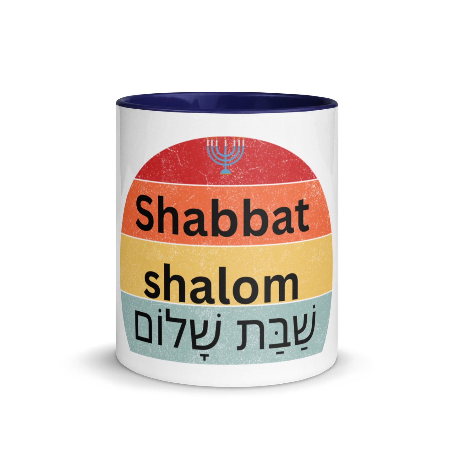 Shabbat shalom-Mug with Color Inside