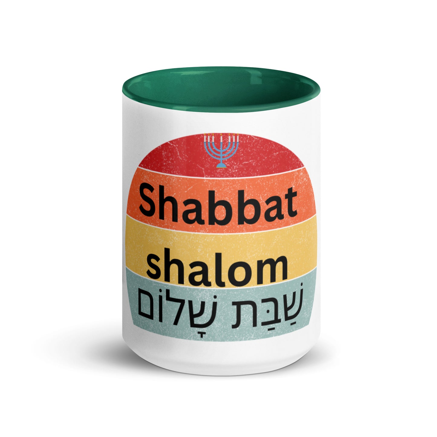 Shabbat shalom-Mug with Color Inside
