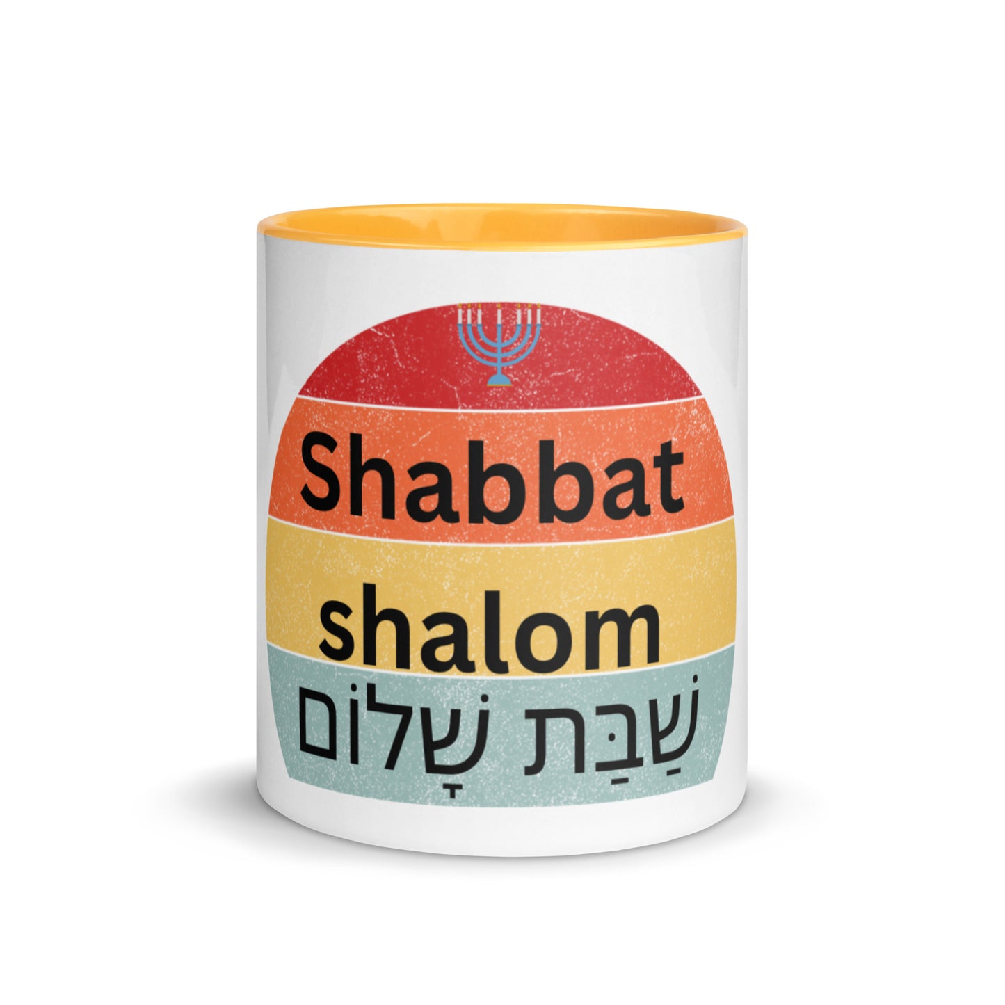 Shabbat shalom-Mug with Color Inside