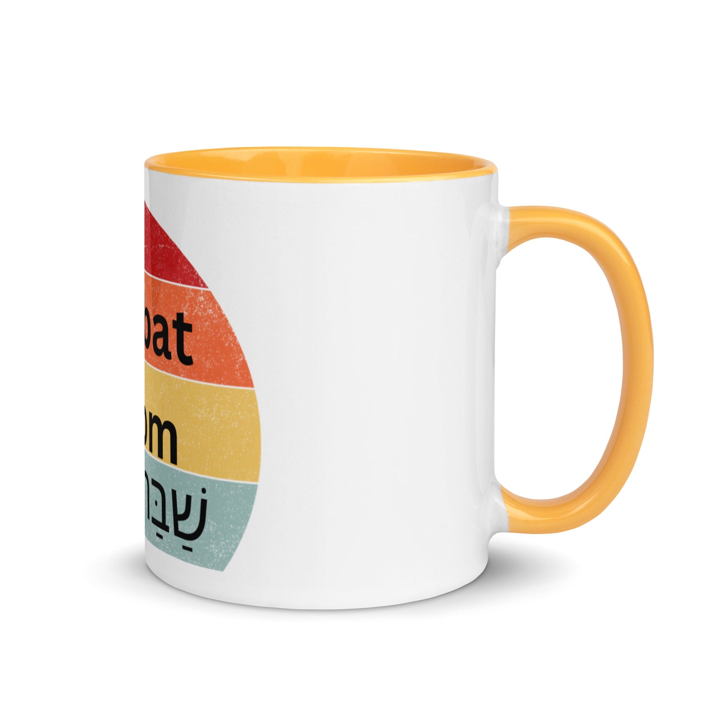 Shabbat shalom-Mug with Color Inside