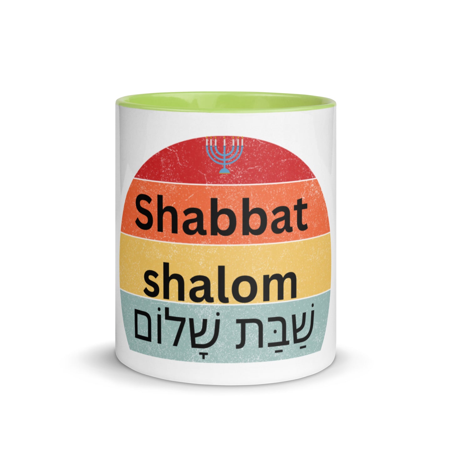 Shabbat shalom-Mug with Color Inside