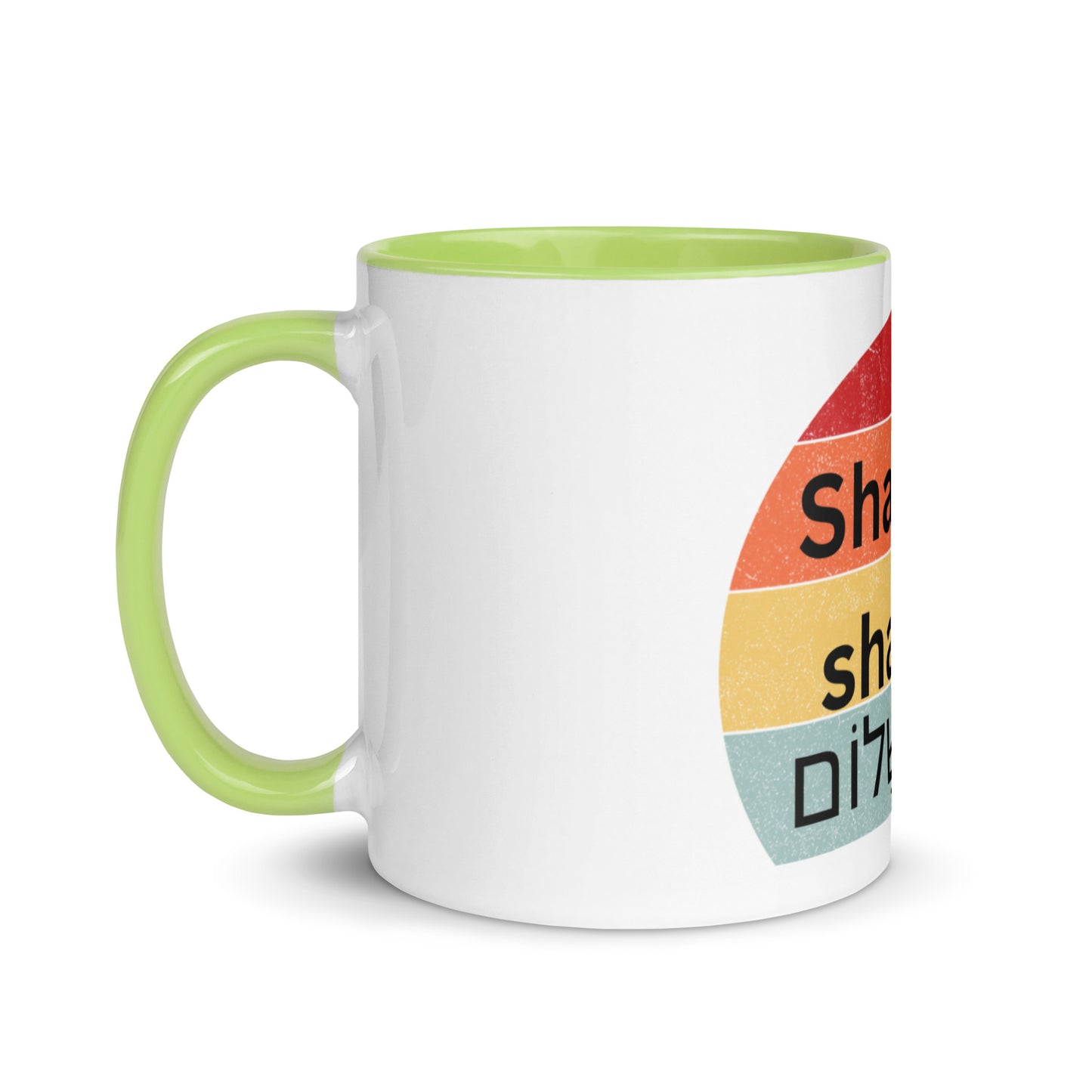 Shabbat shalom-Mug with Color Inside