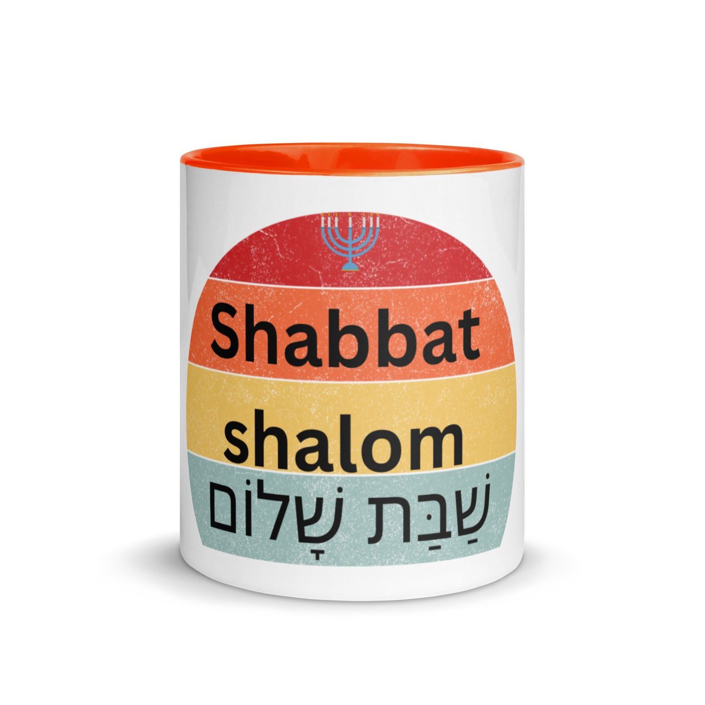 Shabbat shalom-Mug with Color Inside