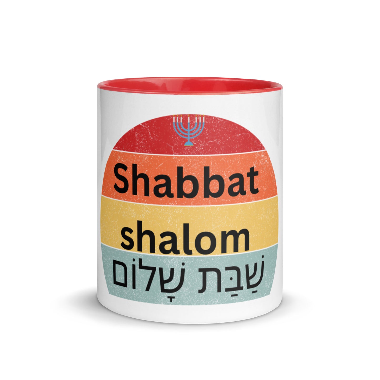Shabbat shalom-Mug with Color Inside