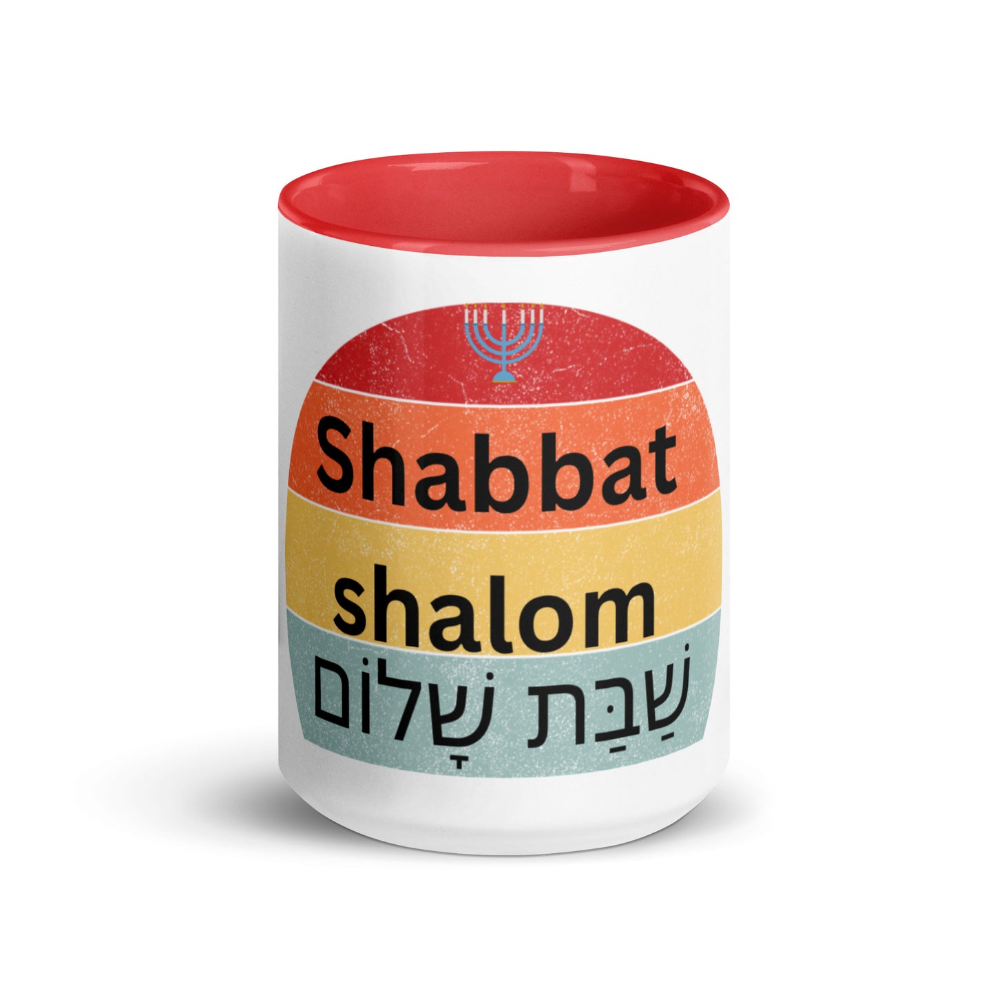 Shabbat shalom-Mug with Color Inside