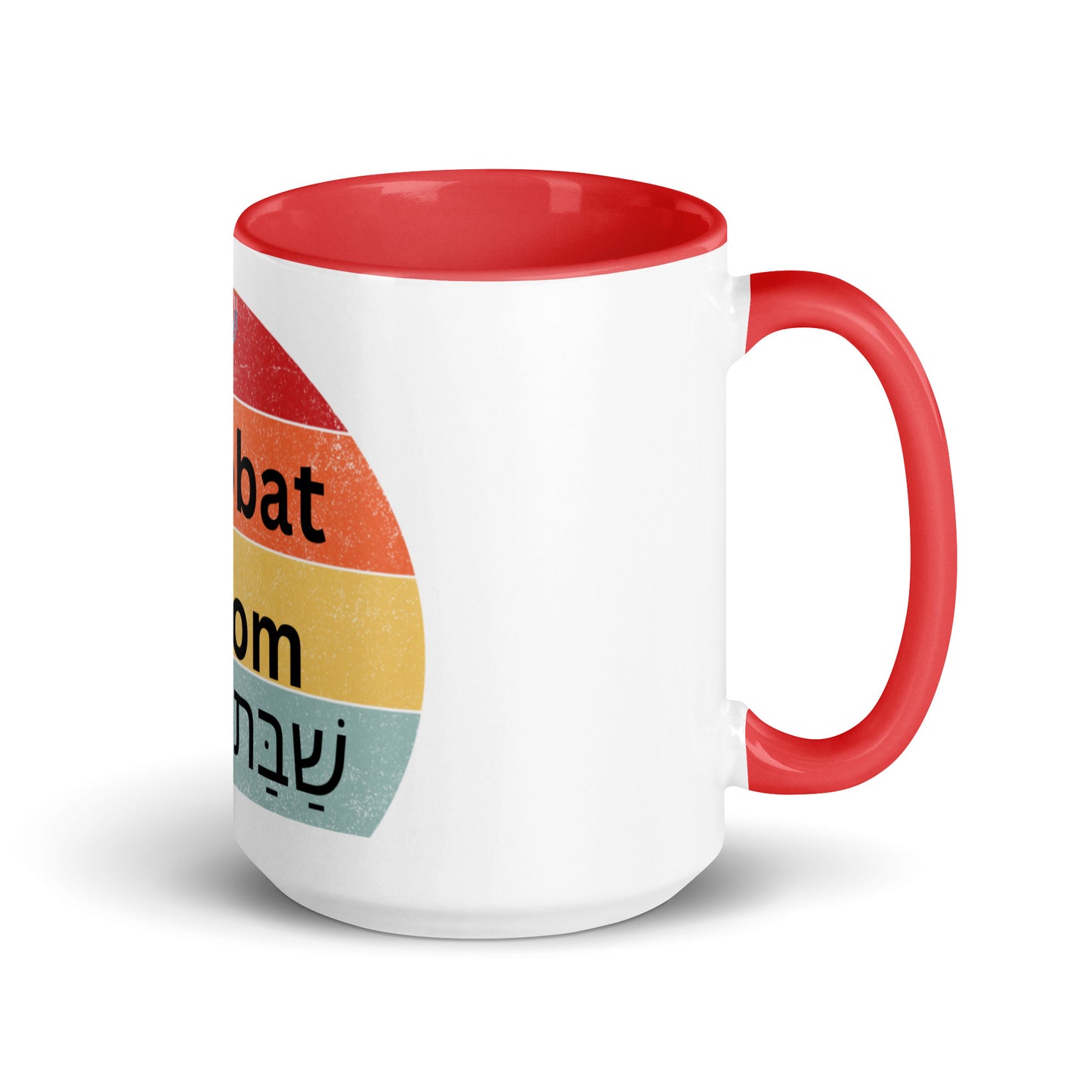 Shabbat shalom-Mug with Color Inside