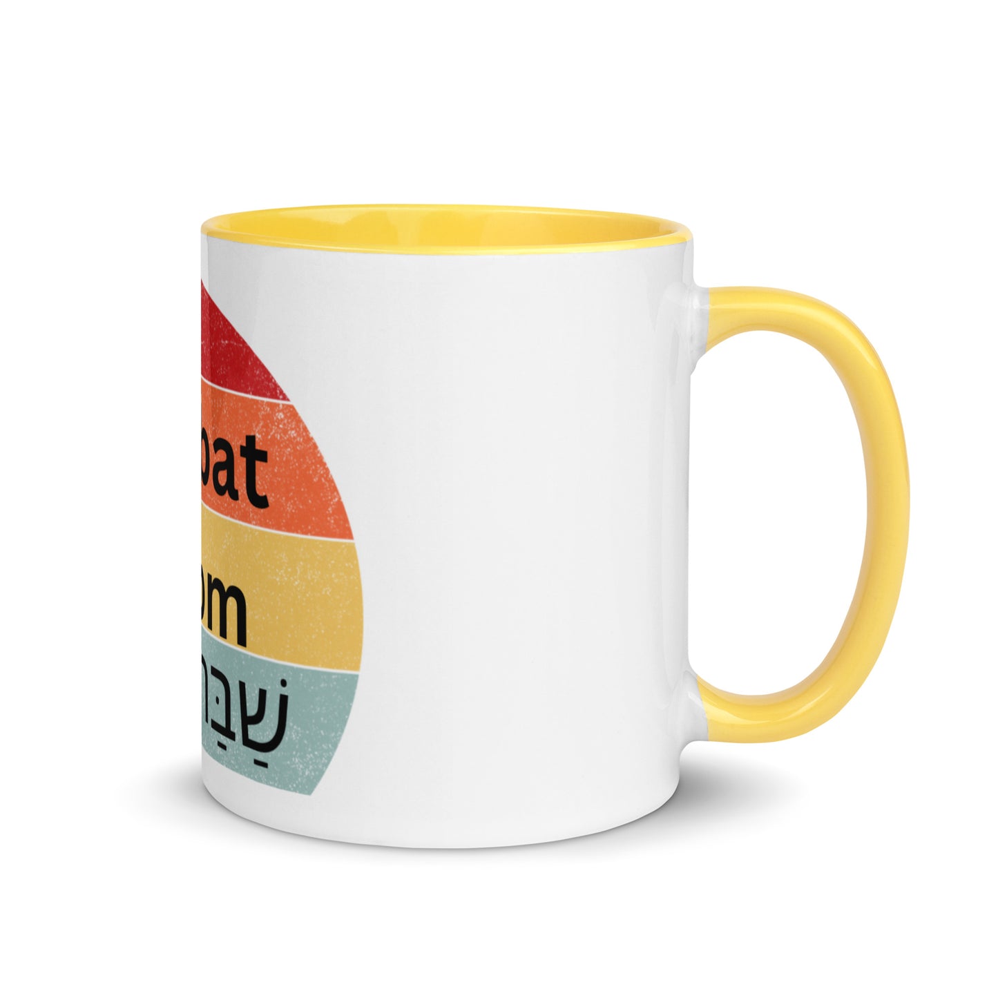 Shabbat shalom-Mug with Color Inside