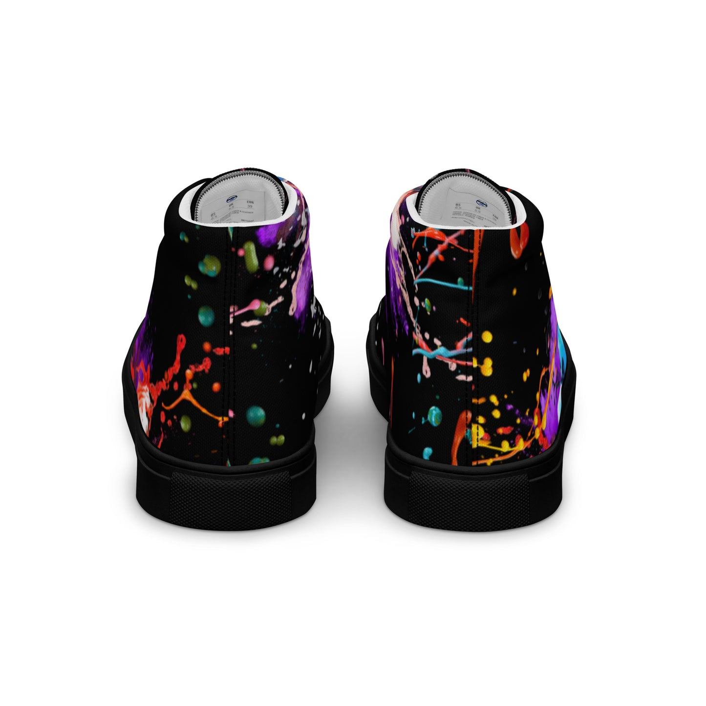 Color splash Graffiti-Women’s high top canvas shoes