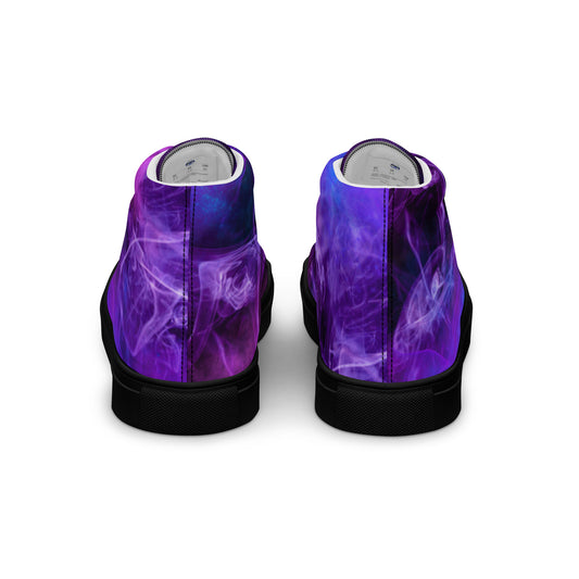 Purple galaxy-Women’s high top canvas shoes