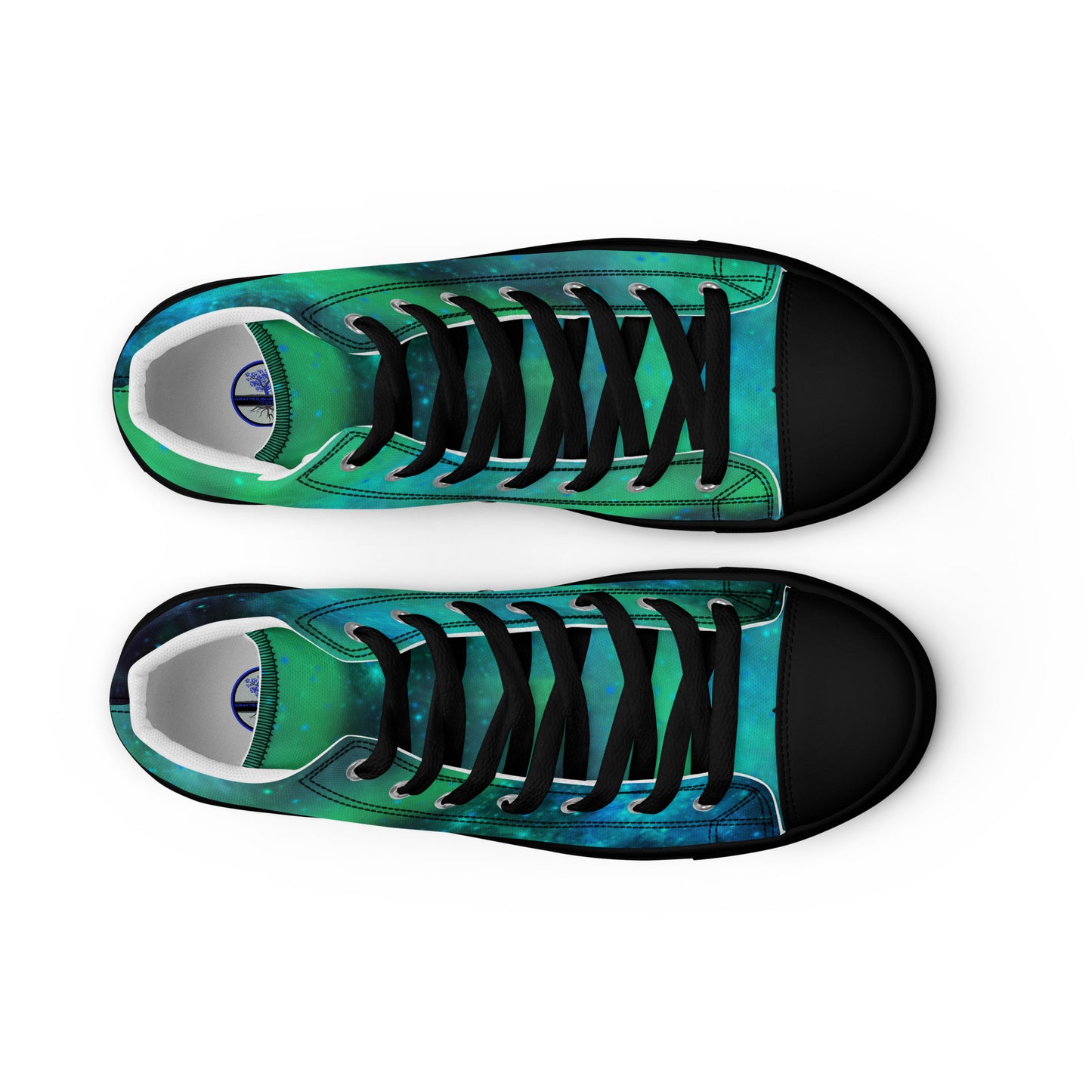 Northern Lights-Women’s high top canvas shoes