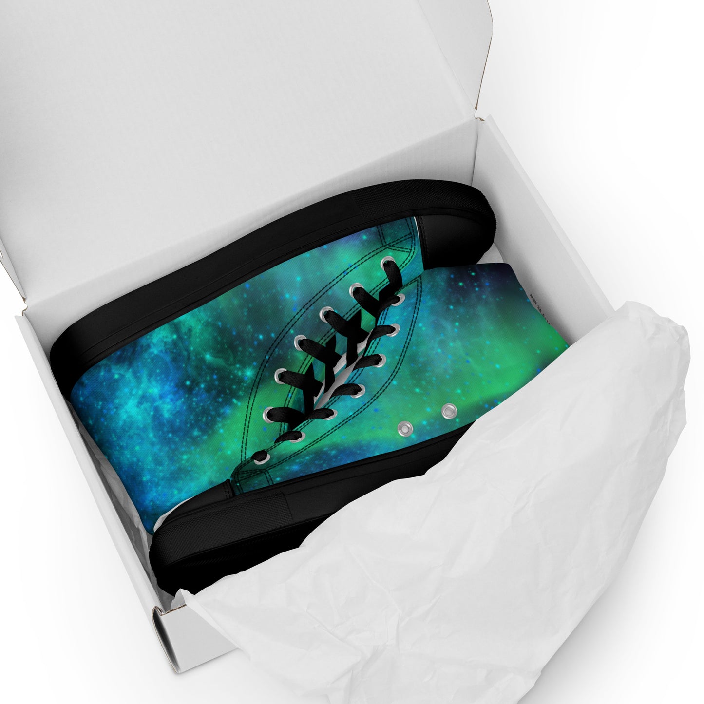 Northern Lights-Women’s high top canvas shoes