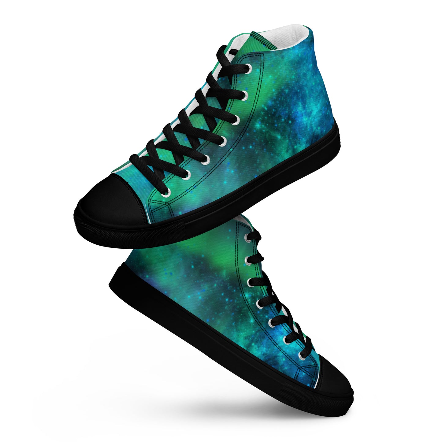 Northern Lights-Women’s high top canvas shoes