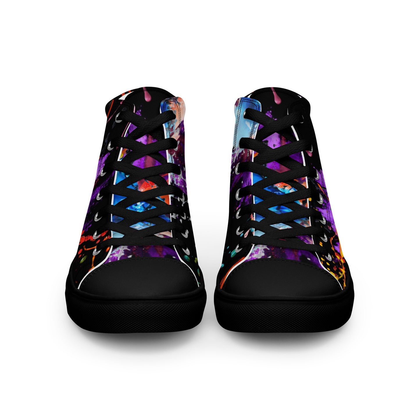 Color splash Graffiti-Women’s high top canvas shoes