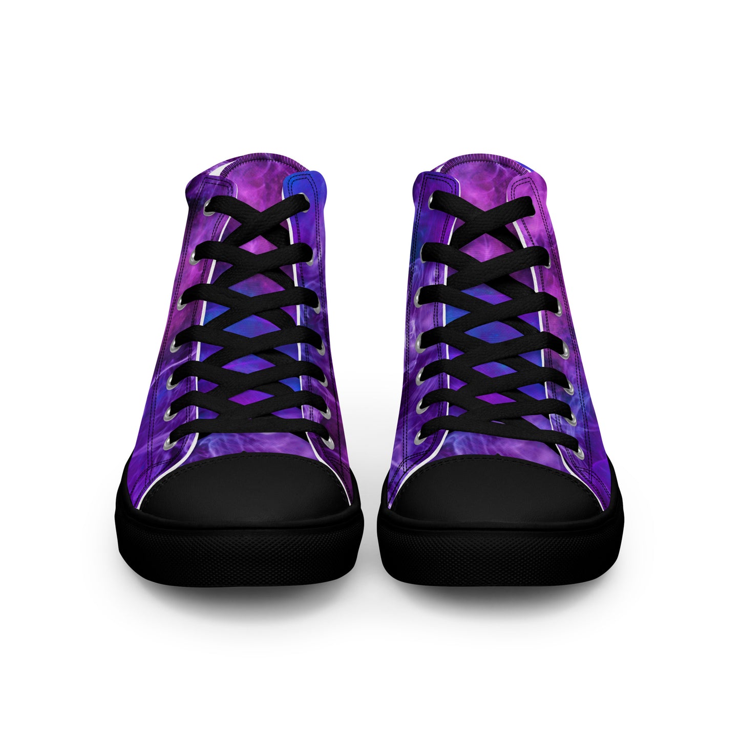 Purple galaxy-Women’s high top canvas shoes