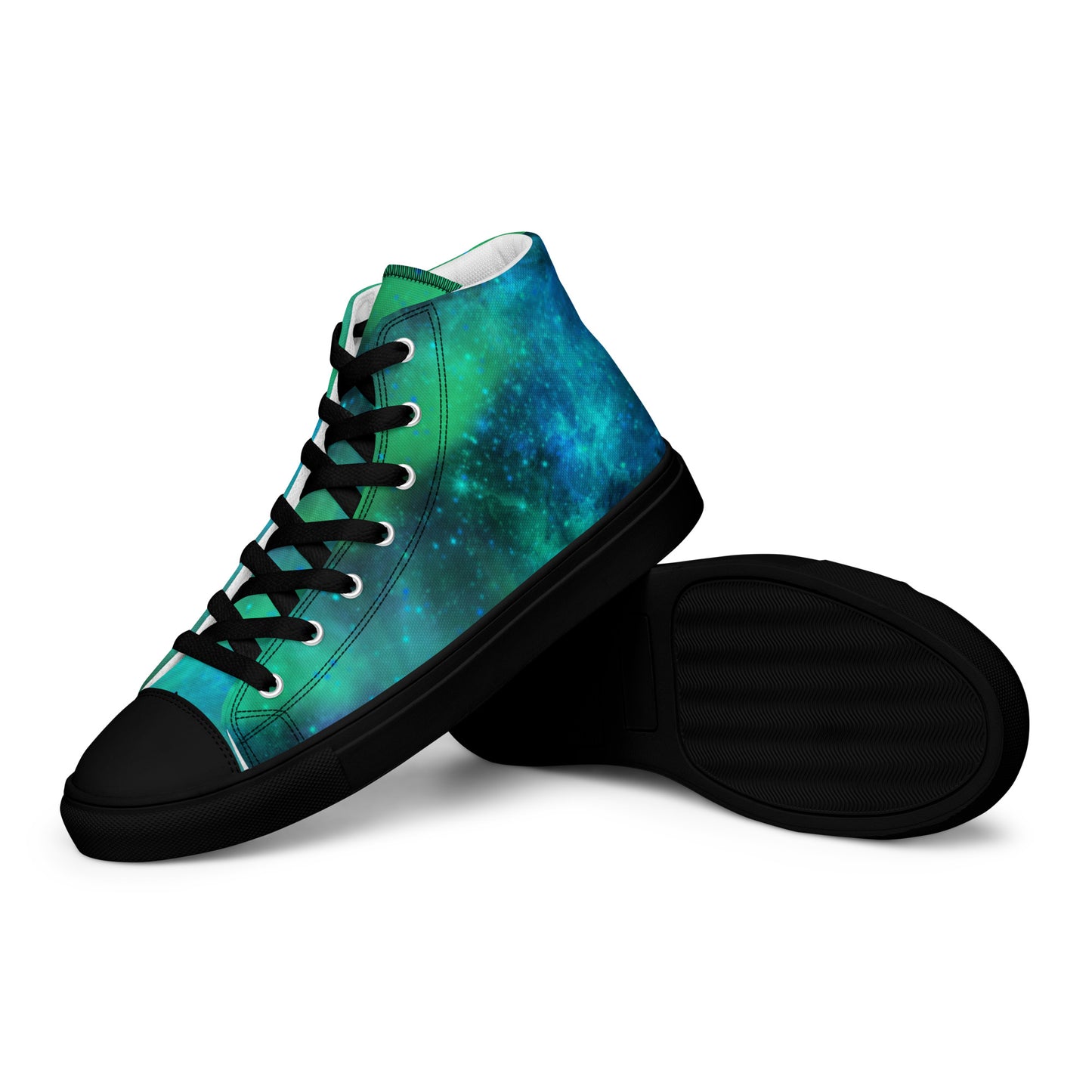 Northern Lights-Women’s high top canvas shoes